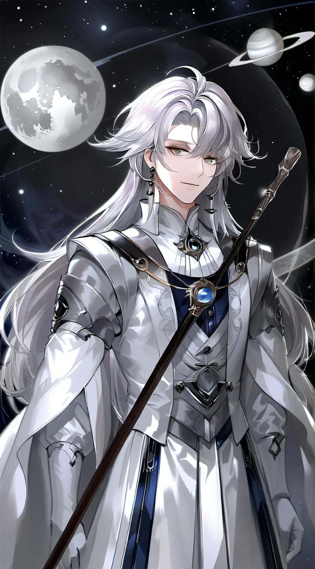 ai character: Moon. background