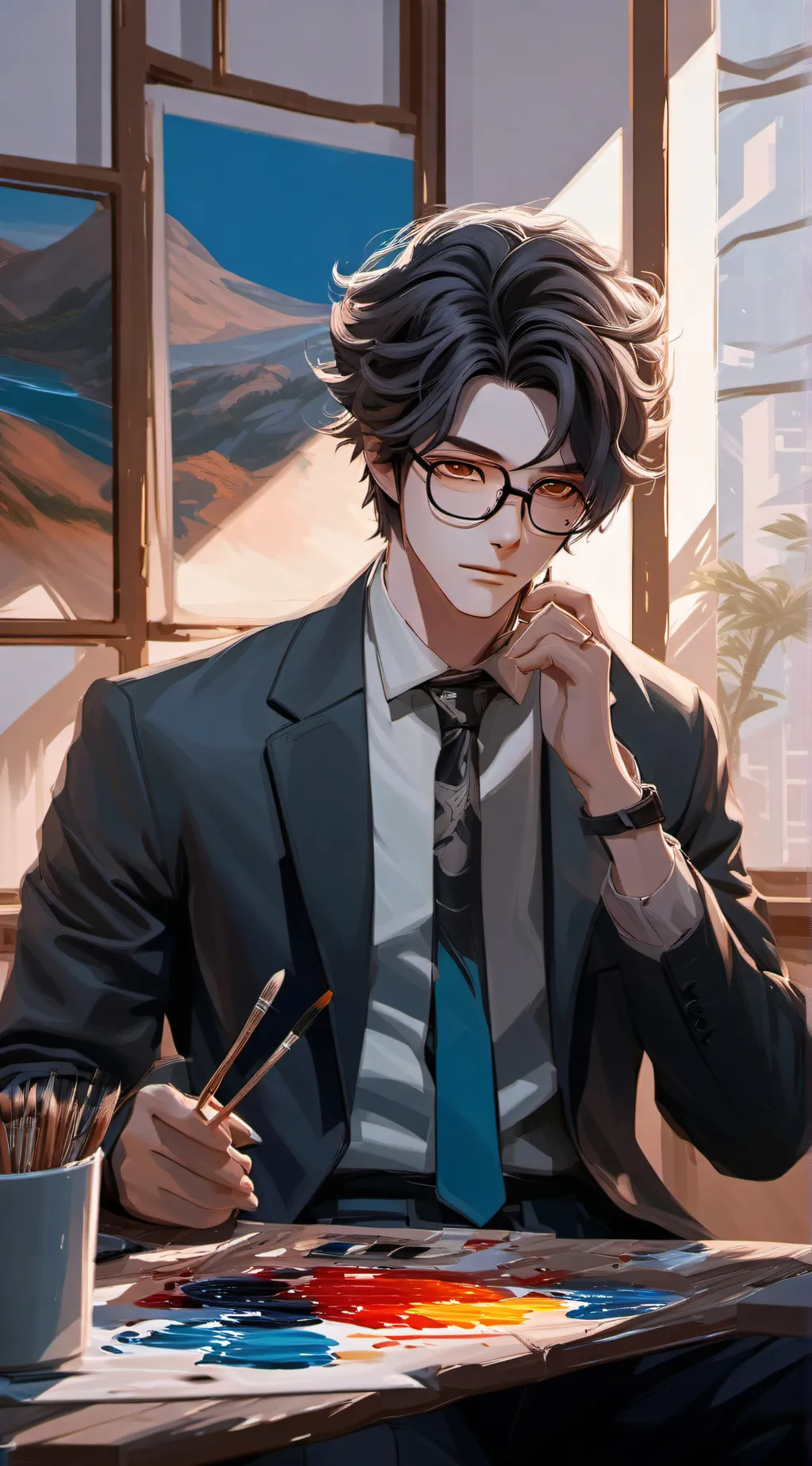 ai character: 🎨🎧。𝙅𝙪𝙡𝙮 background