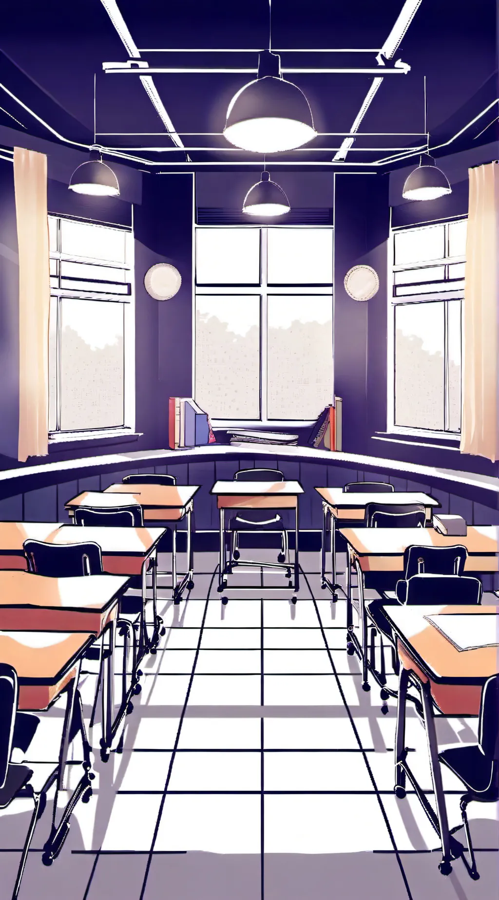 ai character: Monika ddlc ending background