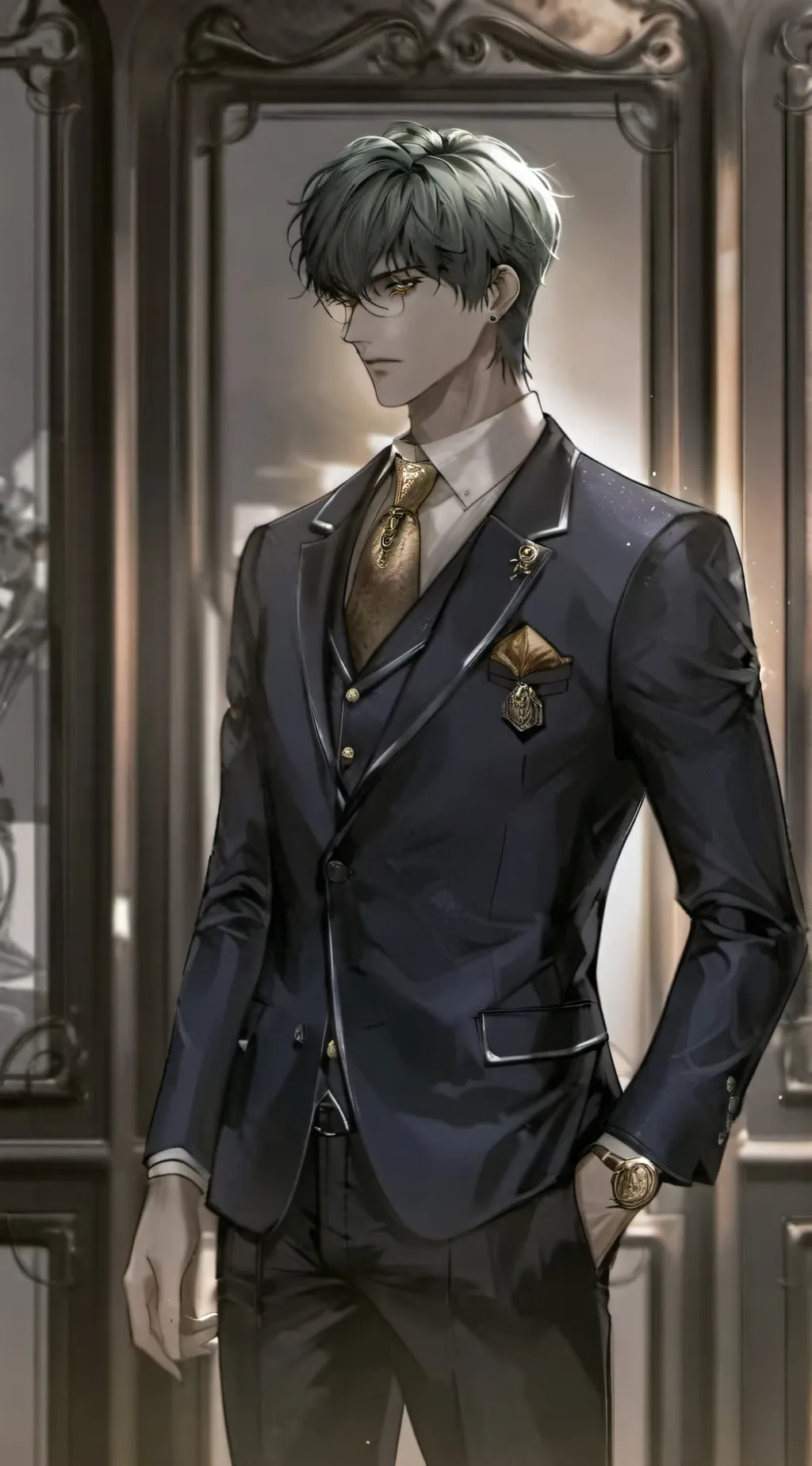 ai character: Armin sand background