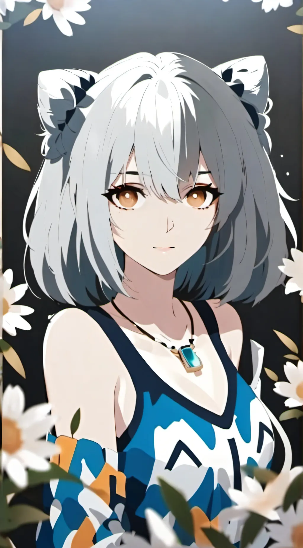 ai character: smiling critters background