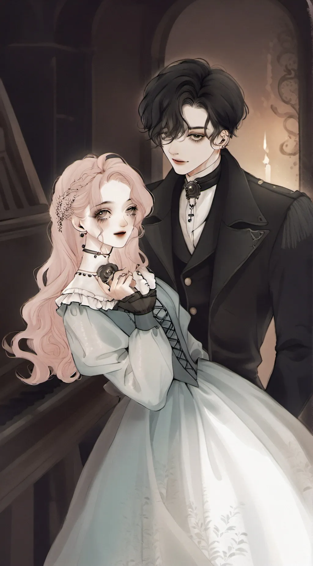 ai character: Zian and star  background