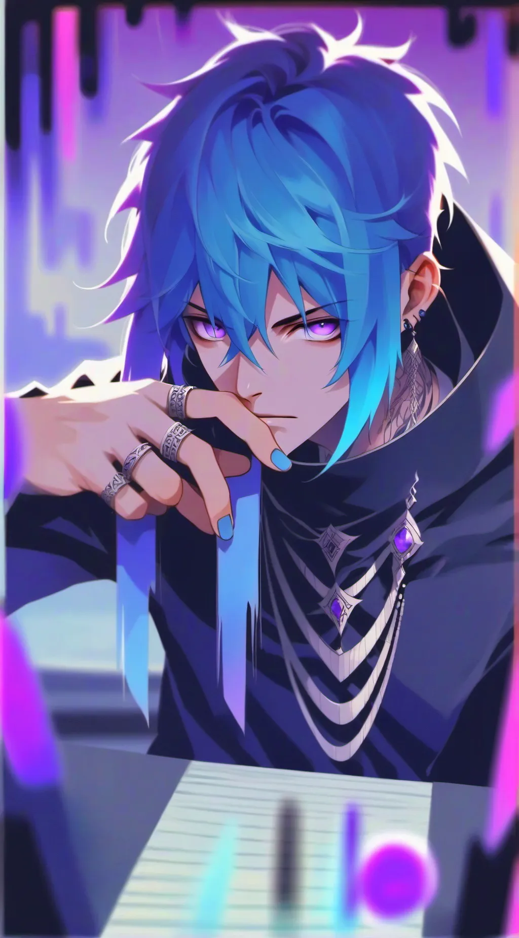 ai character: Heath❤️🧡💛💚 background