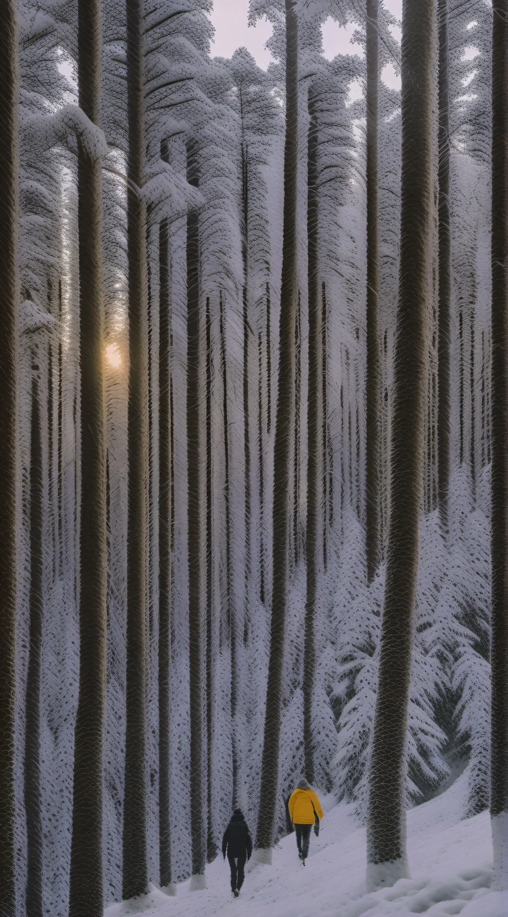 ai character: «Snowy Forest» background