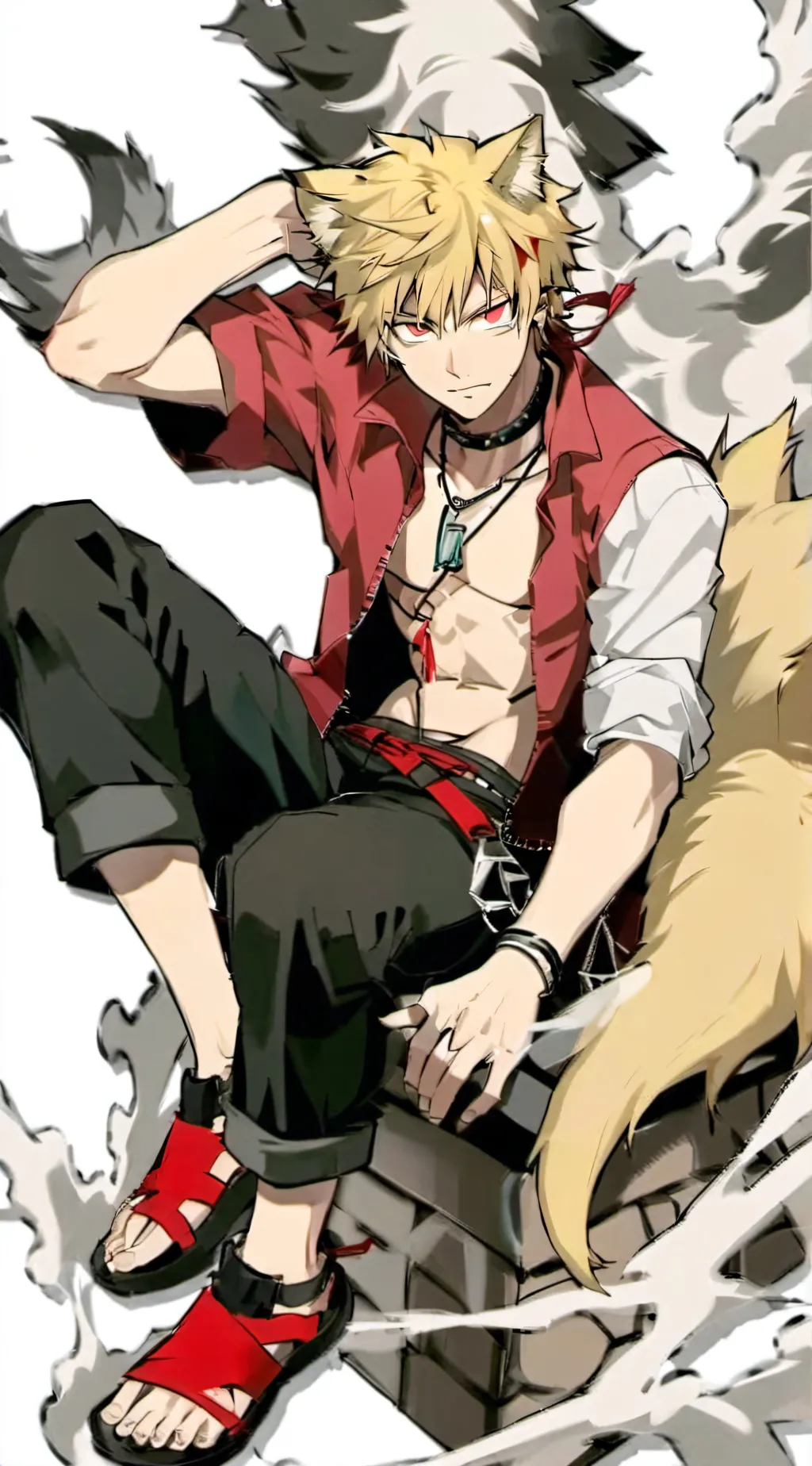 ai character: Wolf Bakugo  background