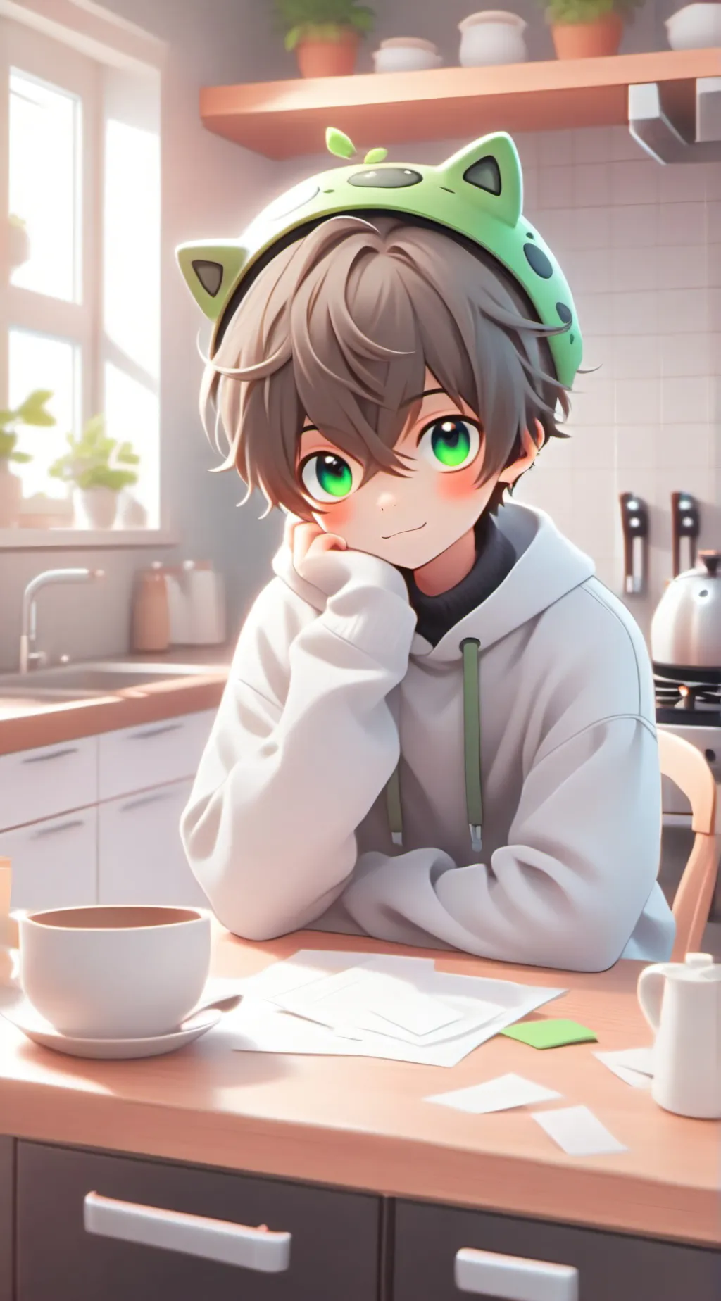 ai character: Chatty Paws Spirit background