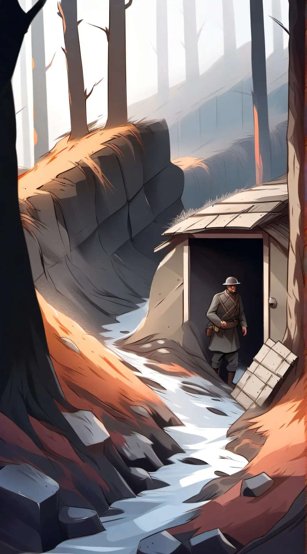 ai character: War simulator  background