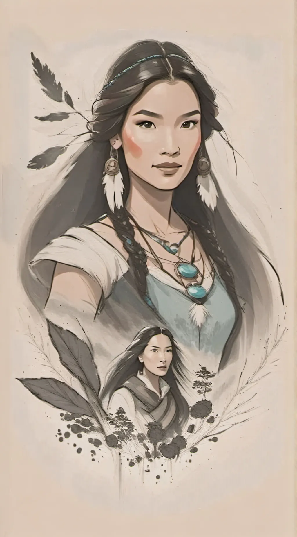 ai character: Pocahontas  background