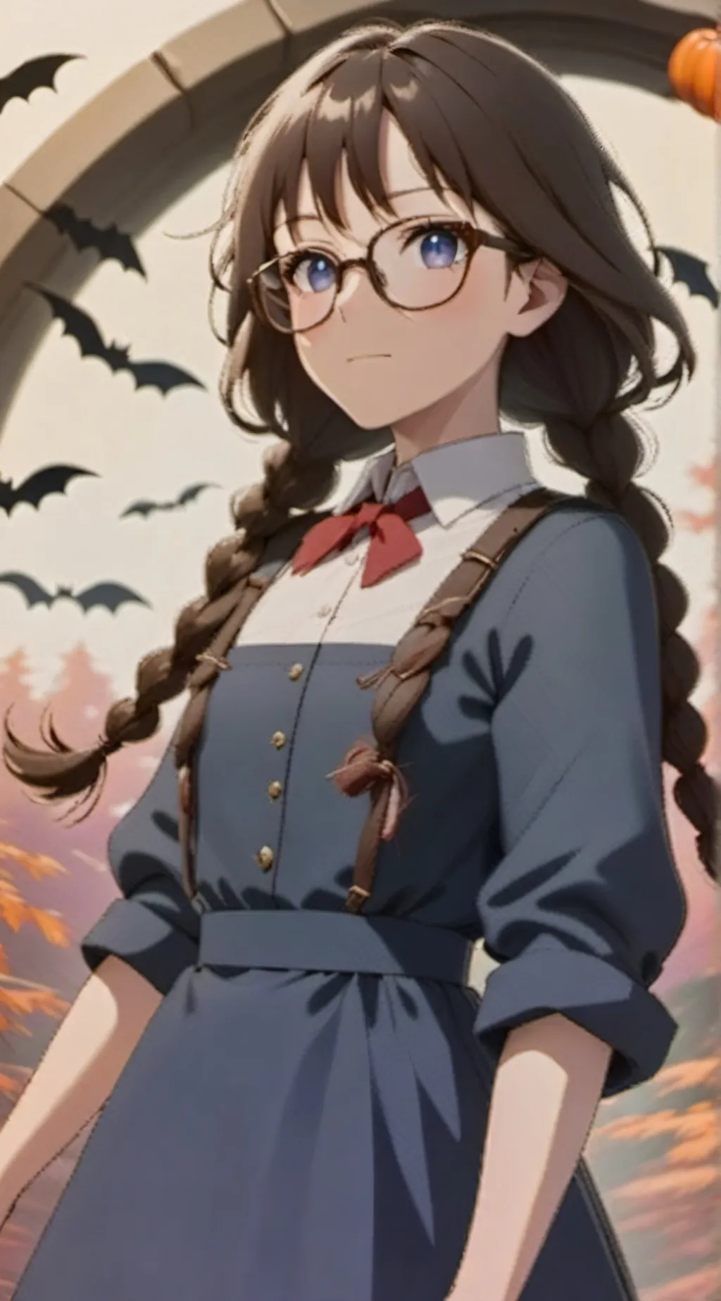 ai character: MHA Trick or Treat background