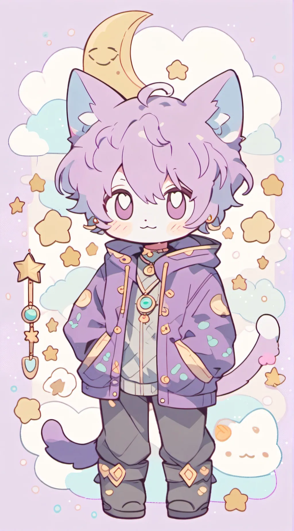 ai character: 💜catnap💜 background