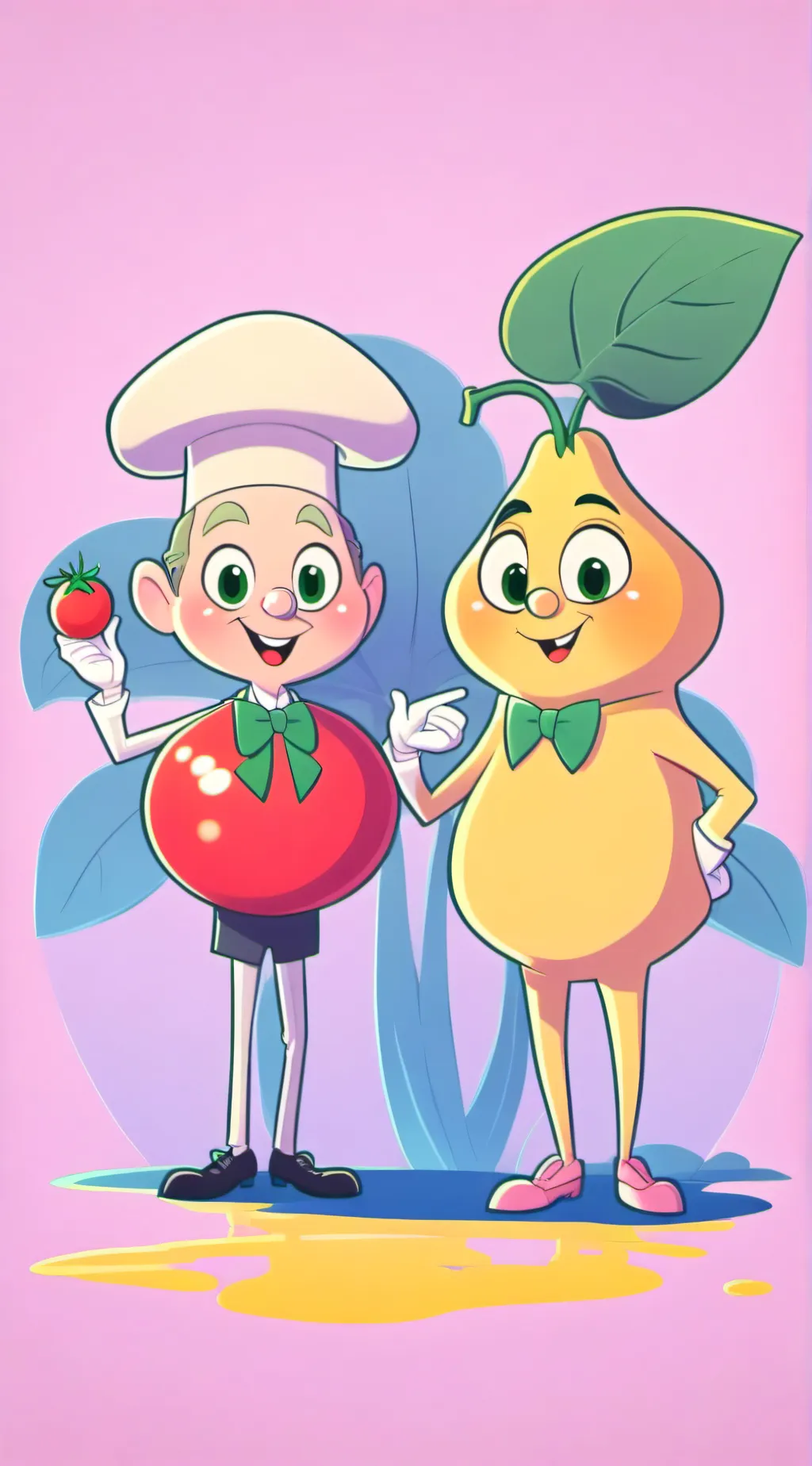 ai character: mr. hungry tomato  background