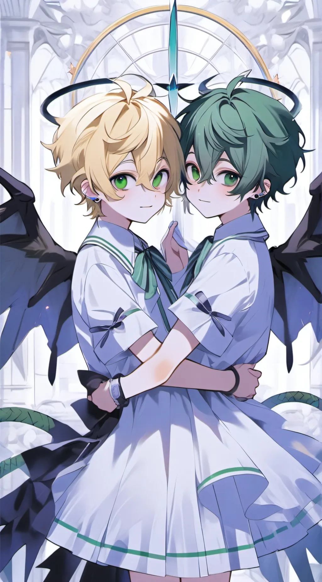 ai character: deku and bakugo background