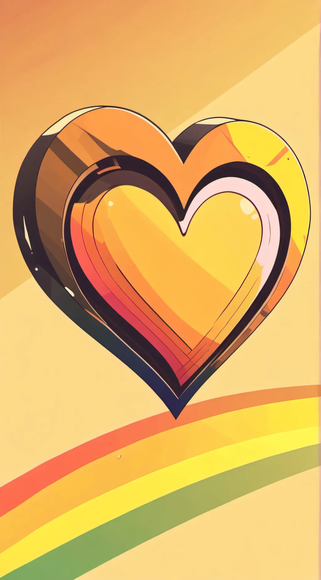 ai character: Hearts background