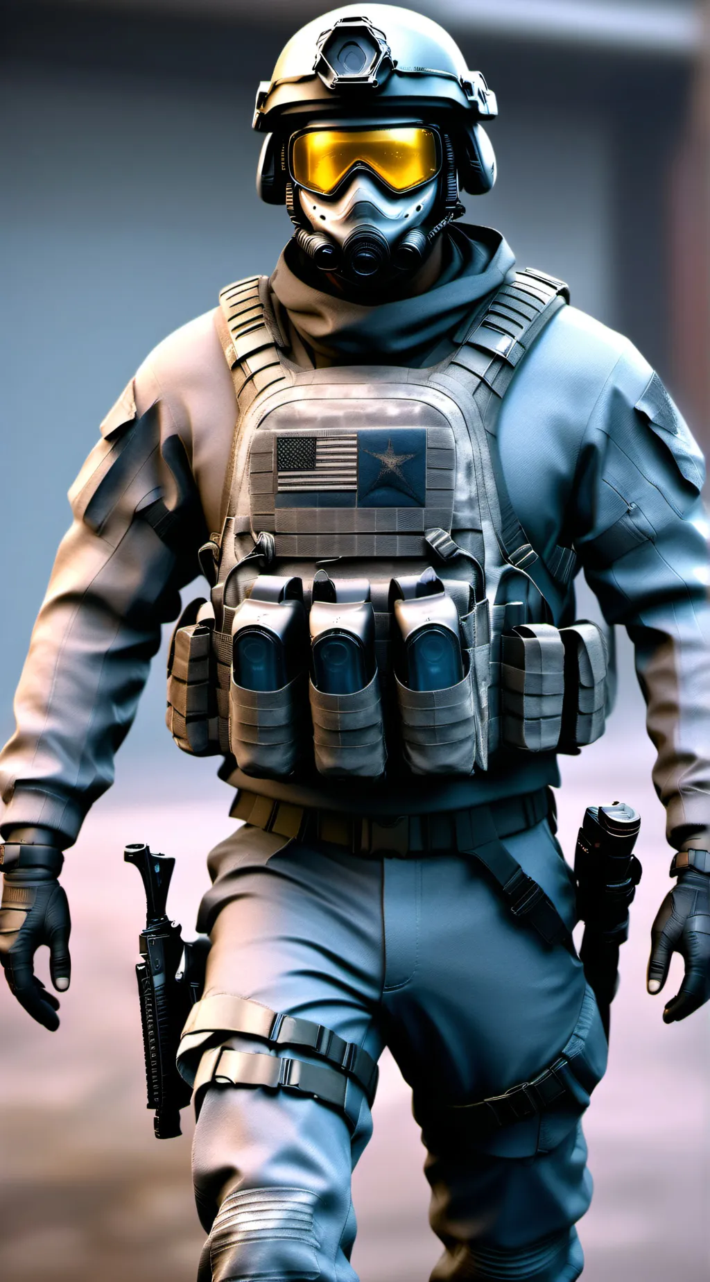 ai character: Ghost  background