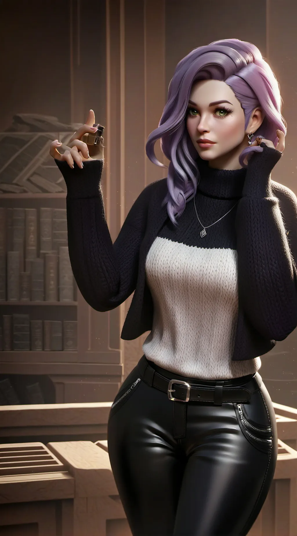 ai character: uzi x n background