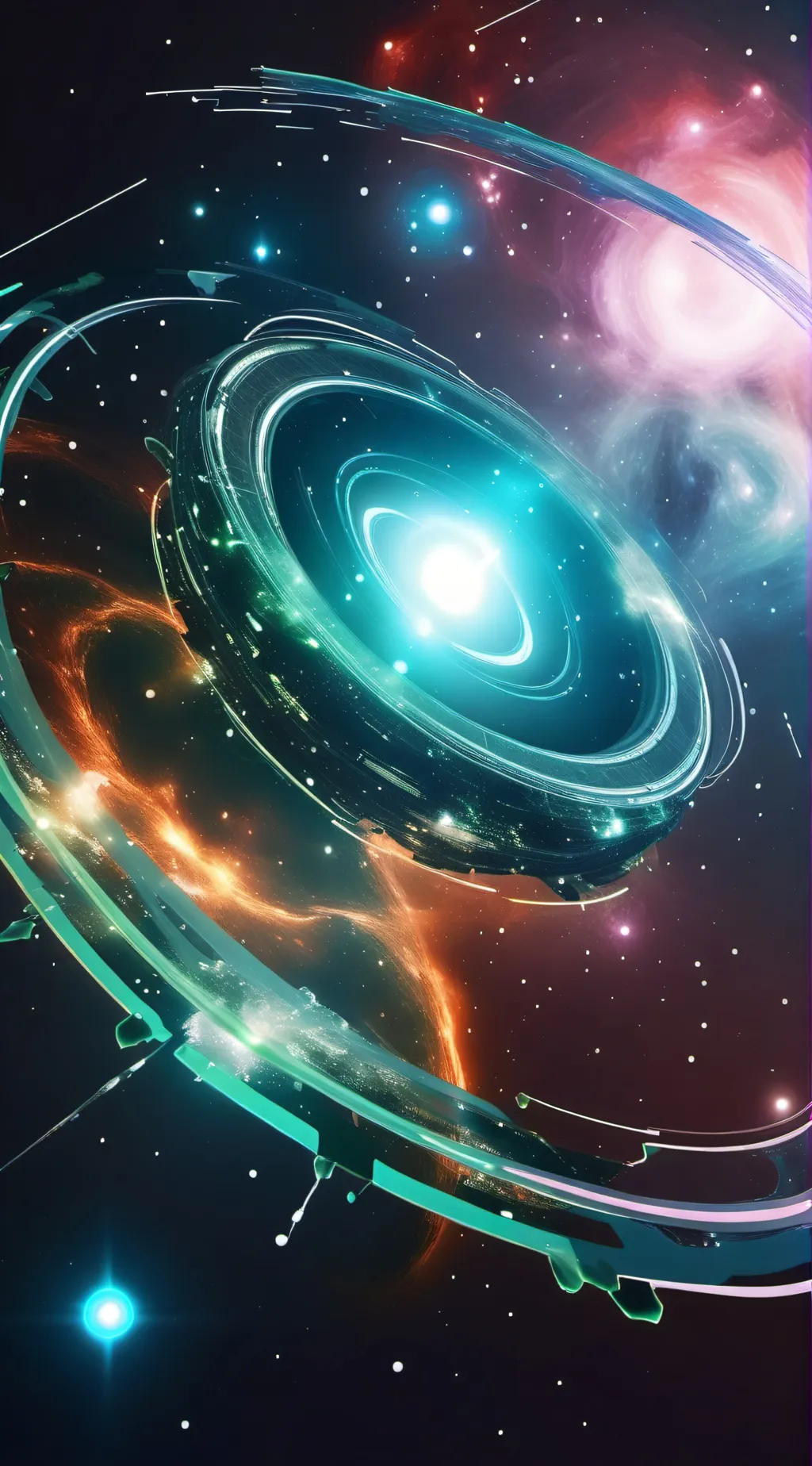 ai character: galaxy background