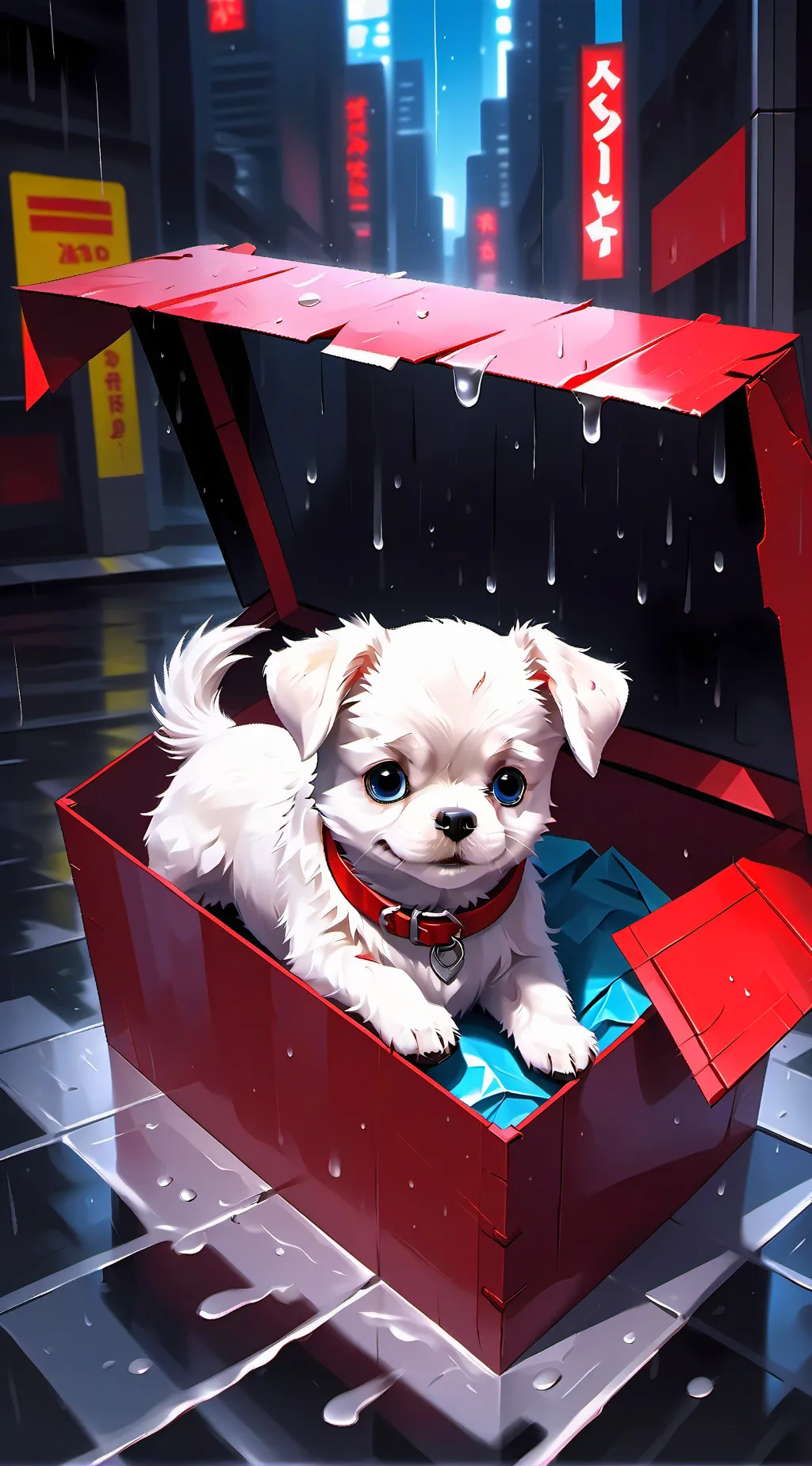 ai character: Lost dog background