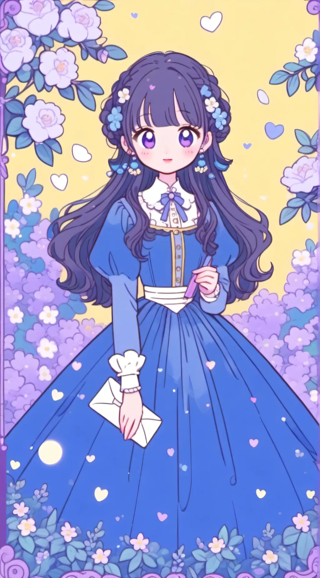 ai character: love letter background