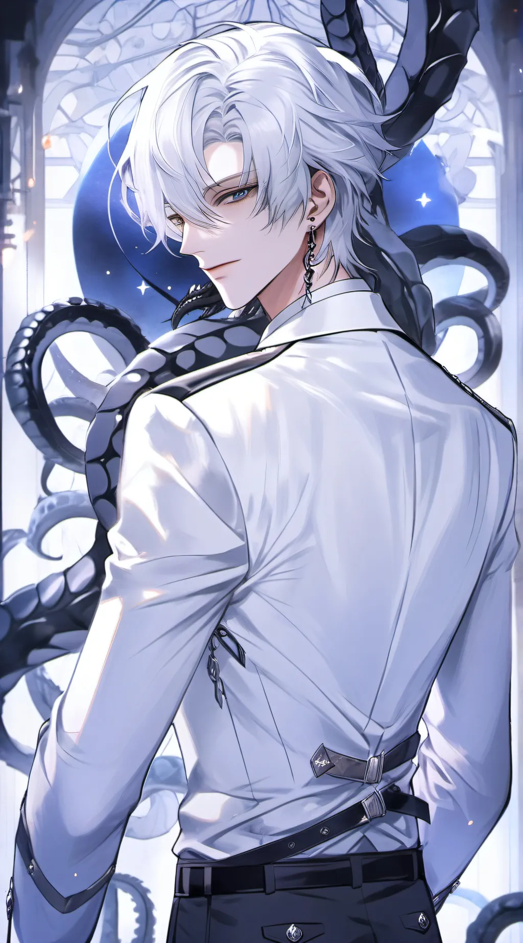 ai character: slender man  background