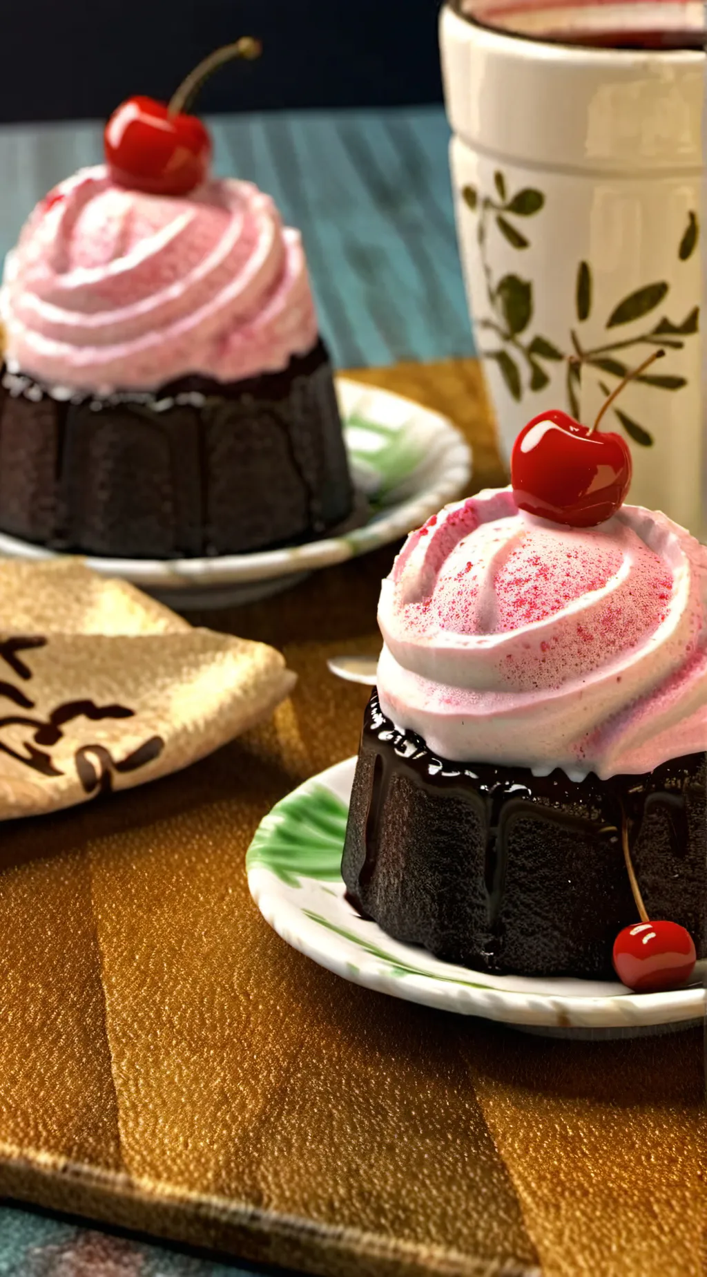 ai character: ice cream background