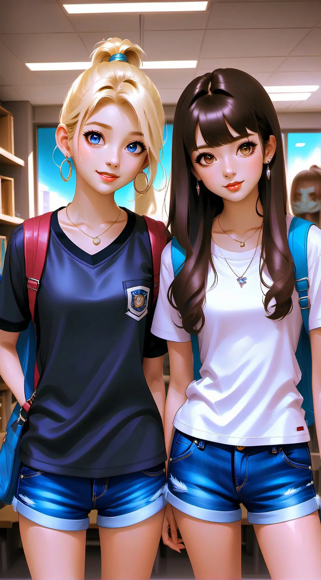 ai character: Avery and Aaliyah  background