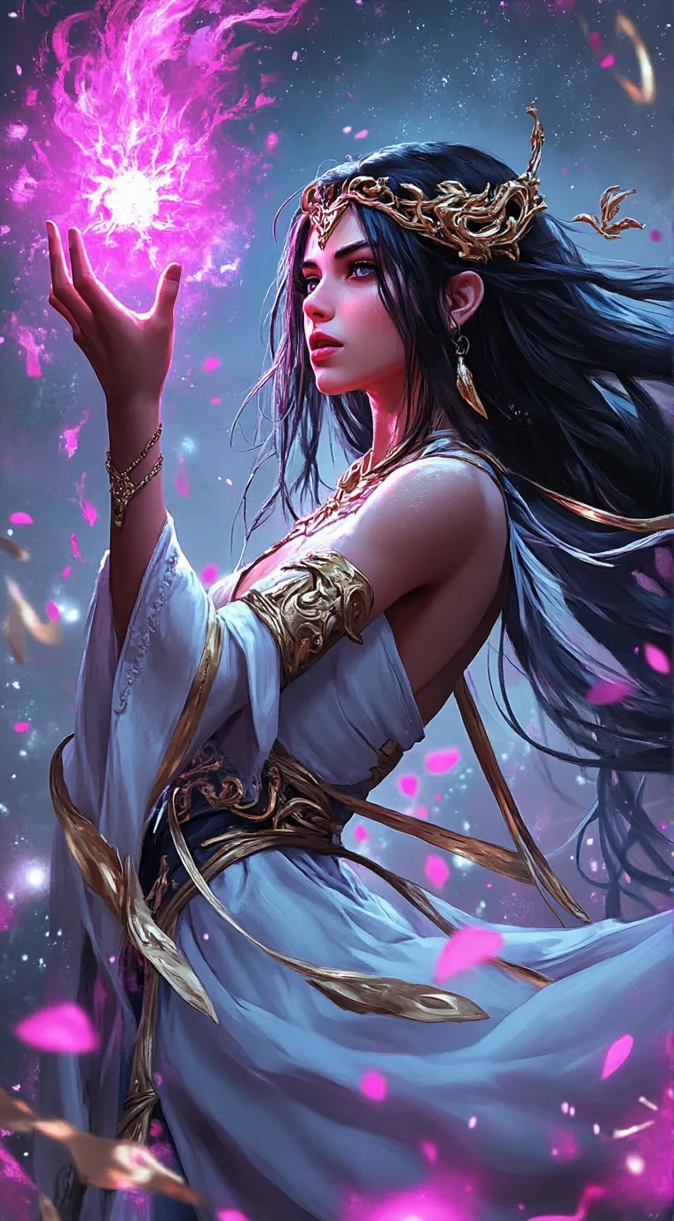 ai character: Aurora background