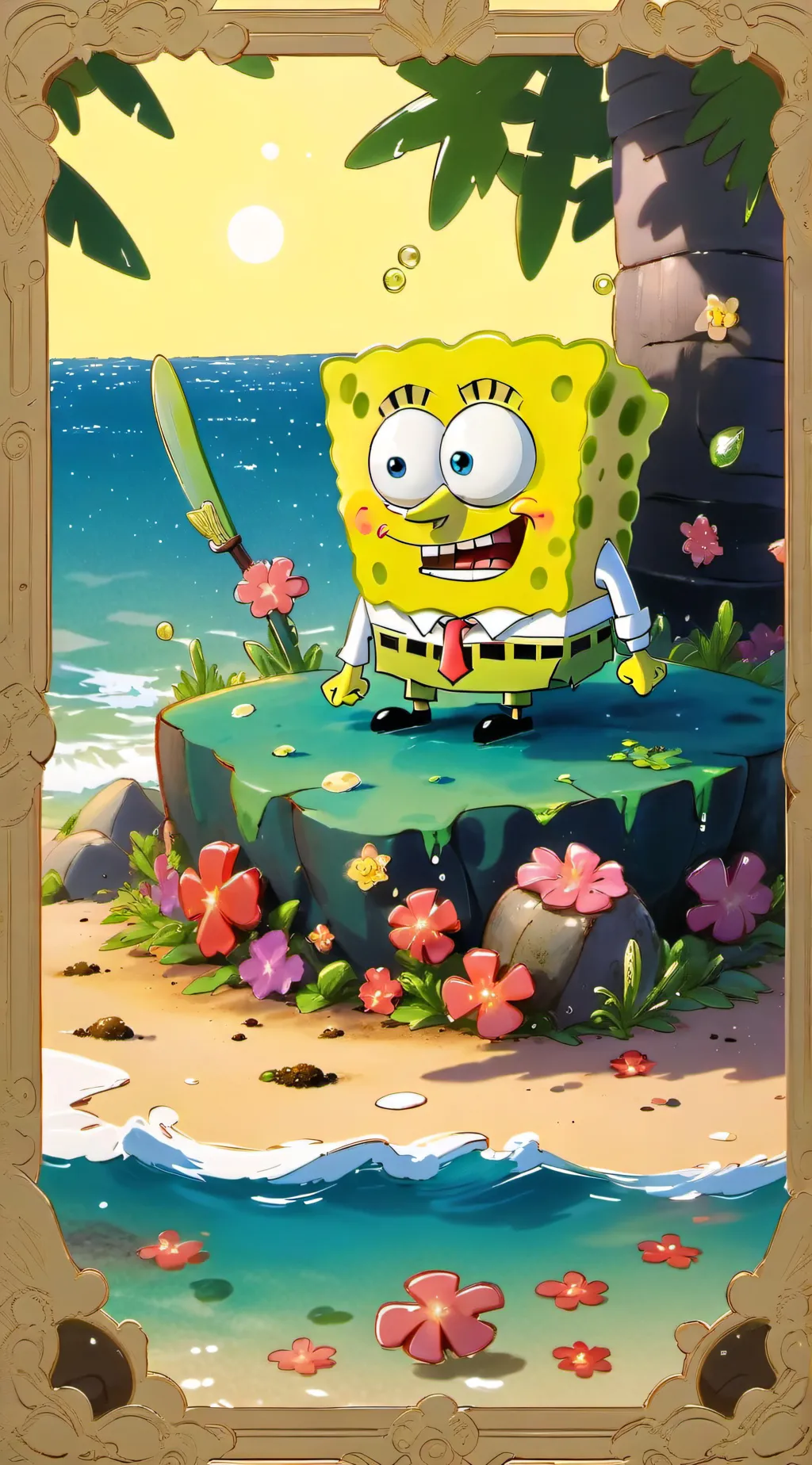 ai character: spongebob movie  background