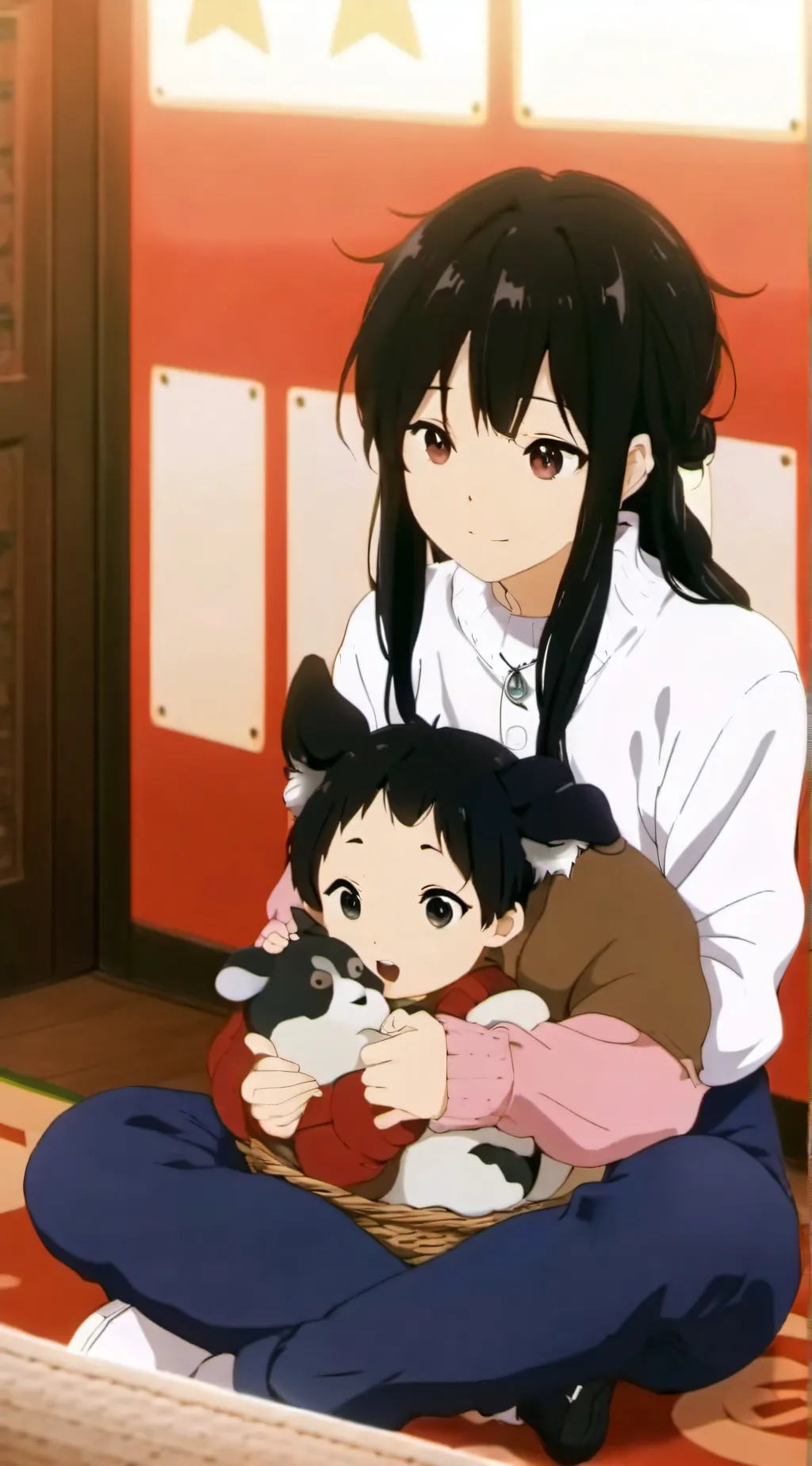 ai character: Adoption center background