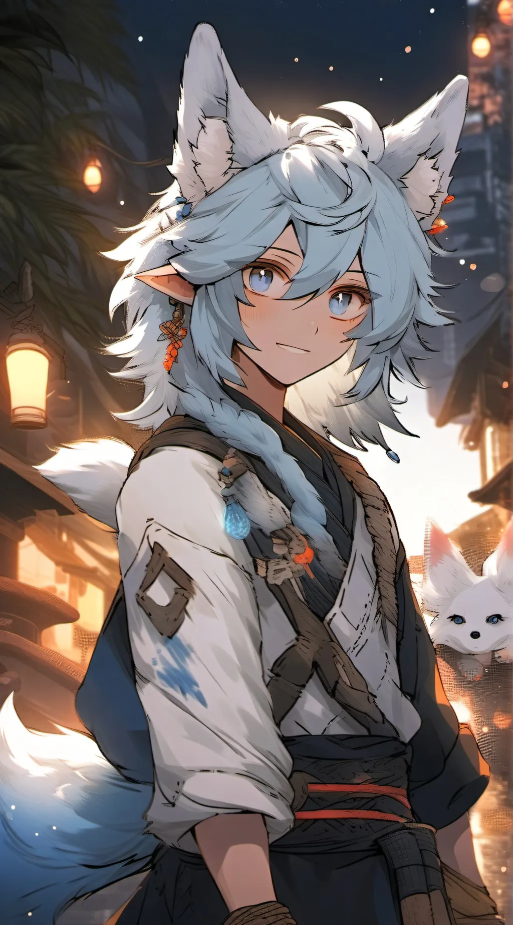 ai character: Blue eyes Mha(idk) background