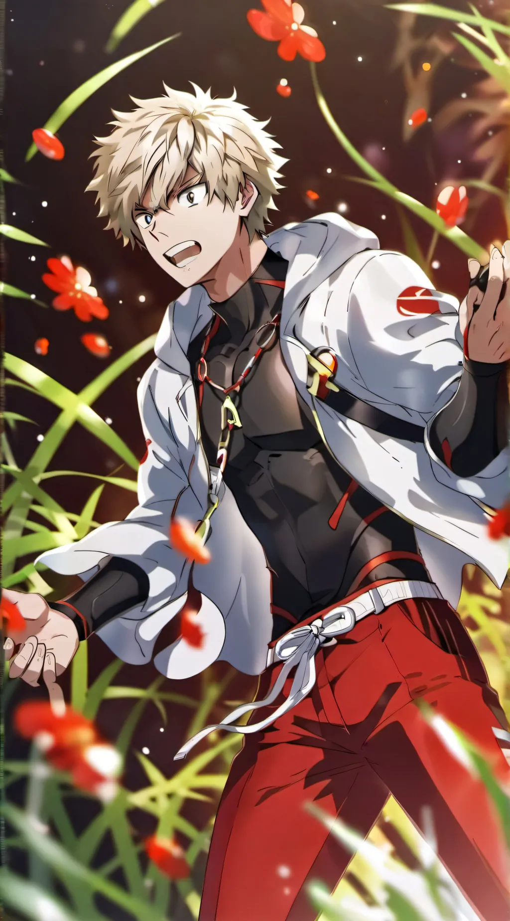 ai character: bakugo  background