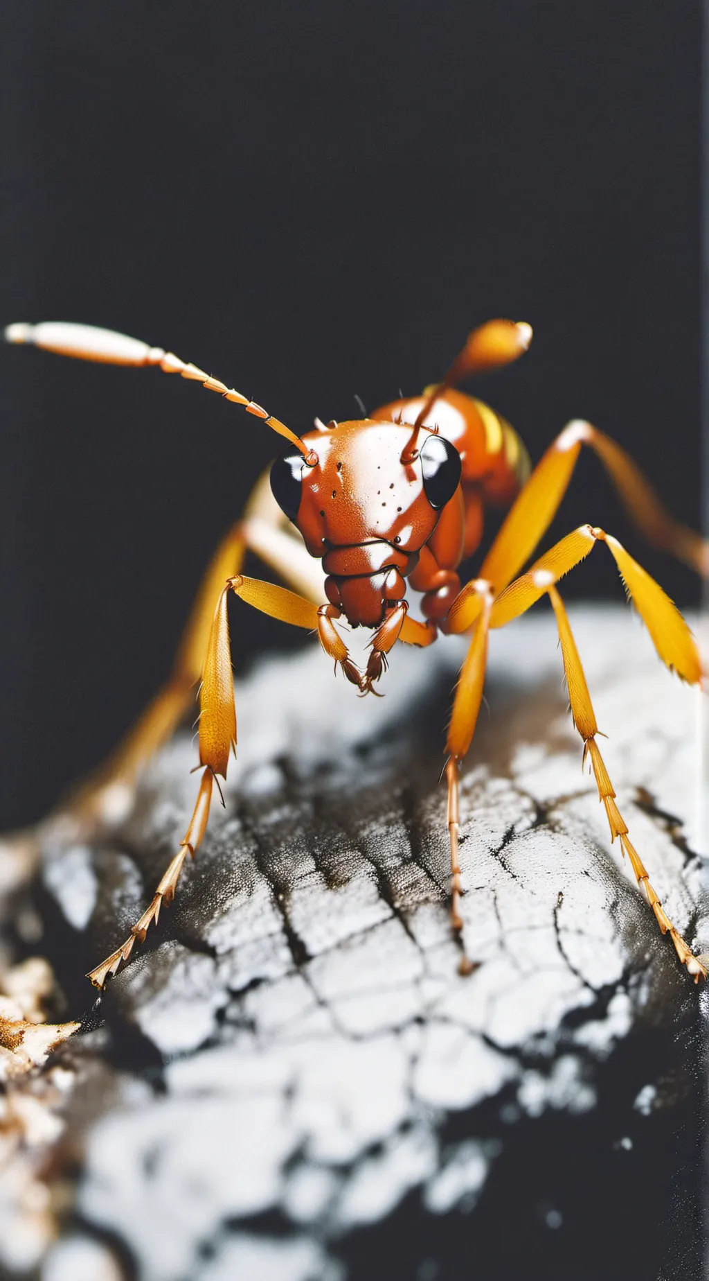 ai character: Fire ant colony background