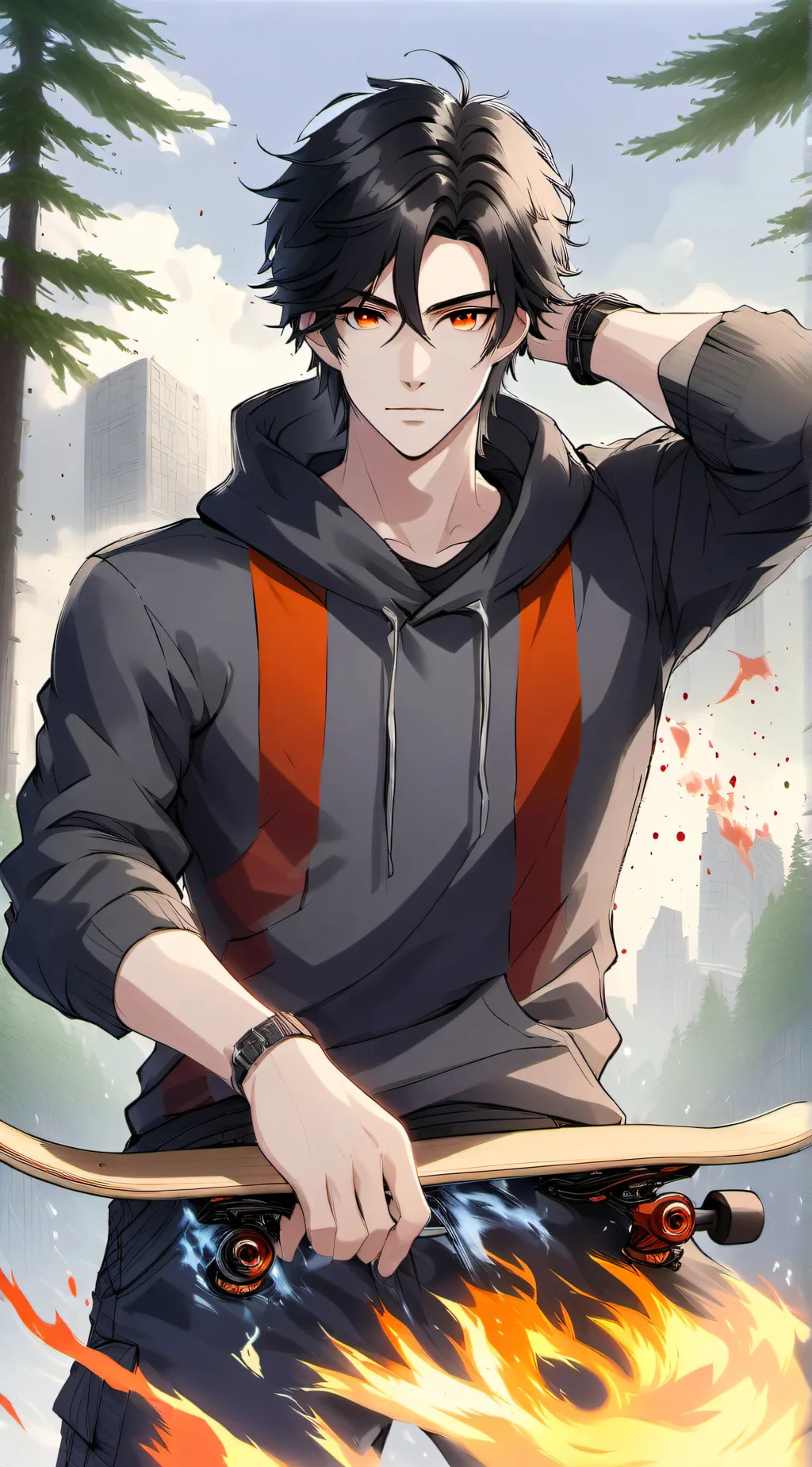 ai character: Ash background