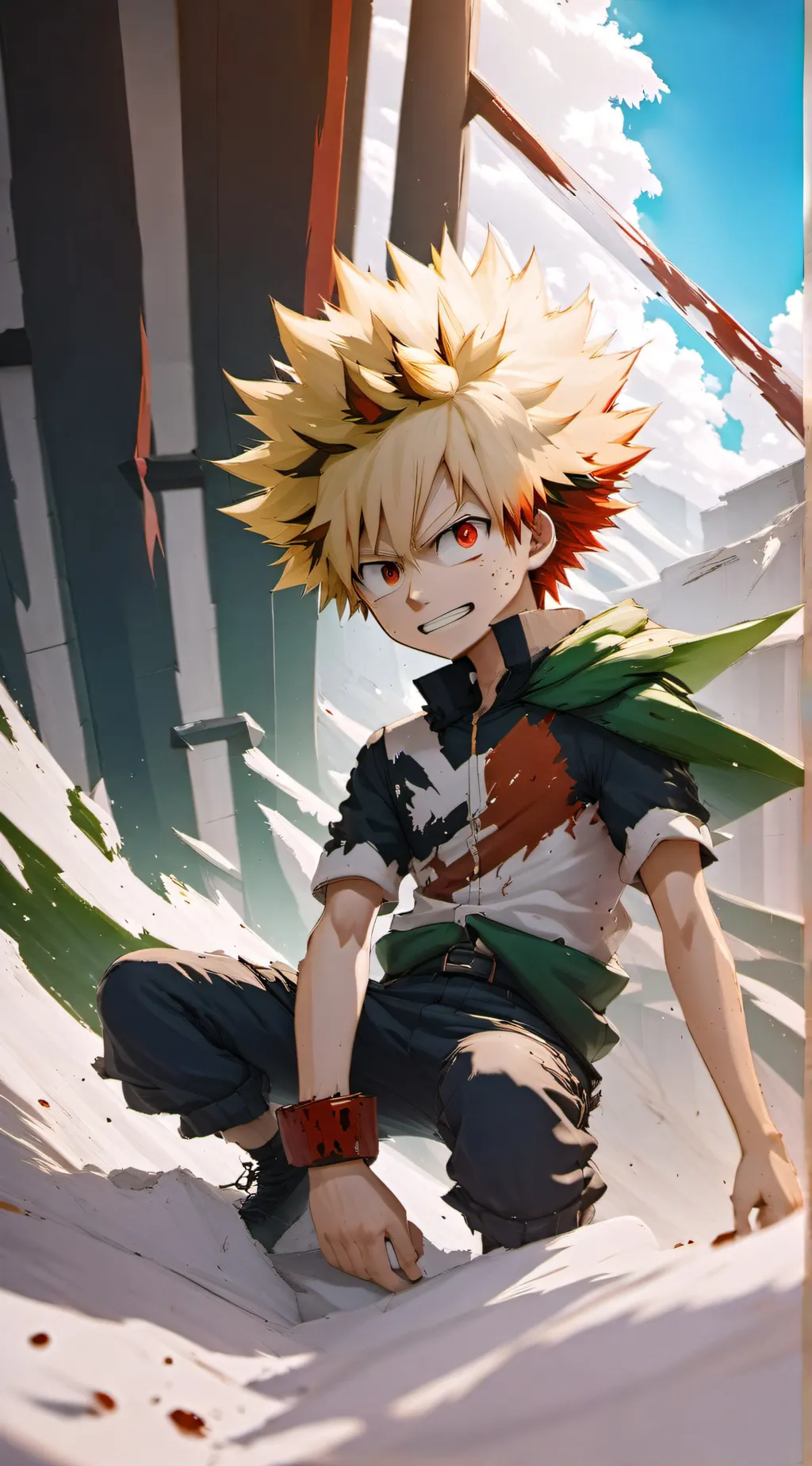 ai character: Mha field trip! background