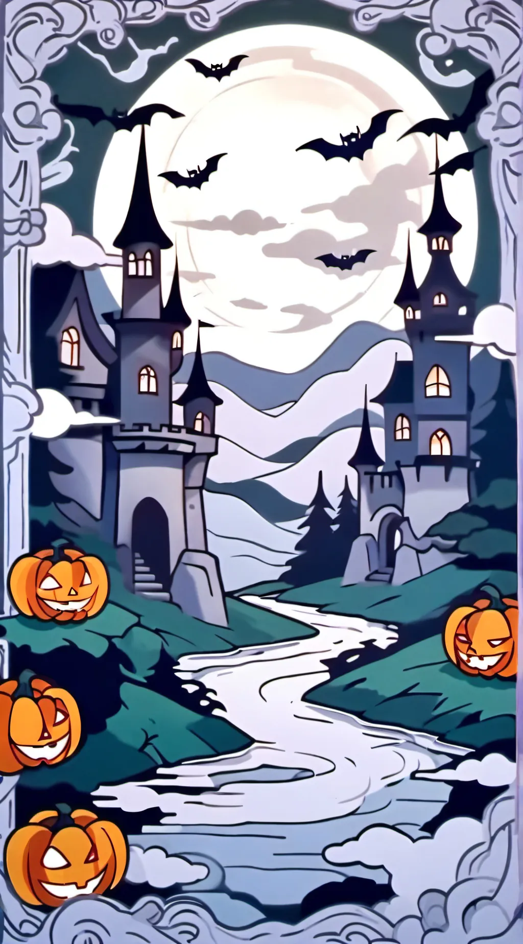ai character: Halloween in SC background