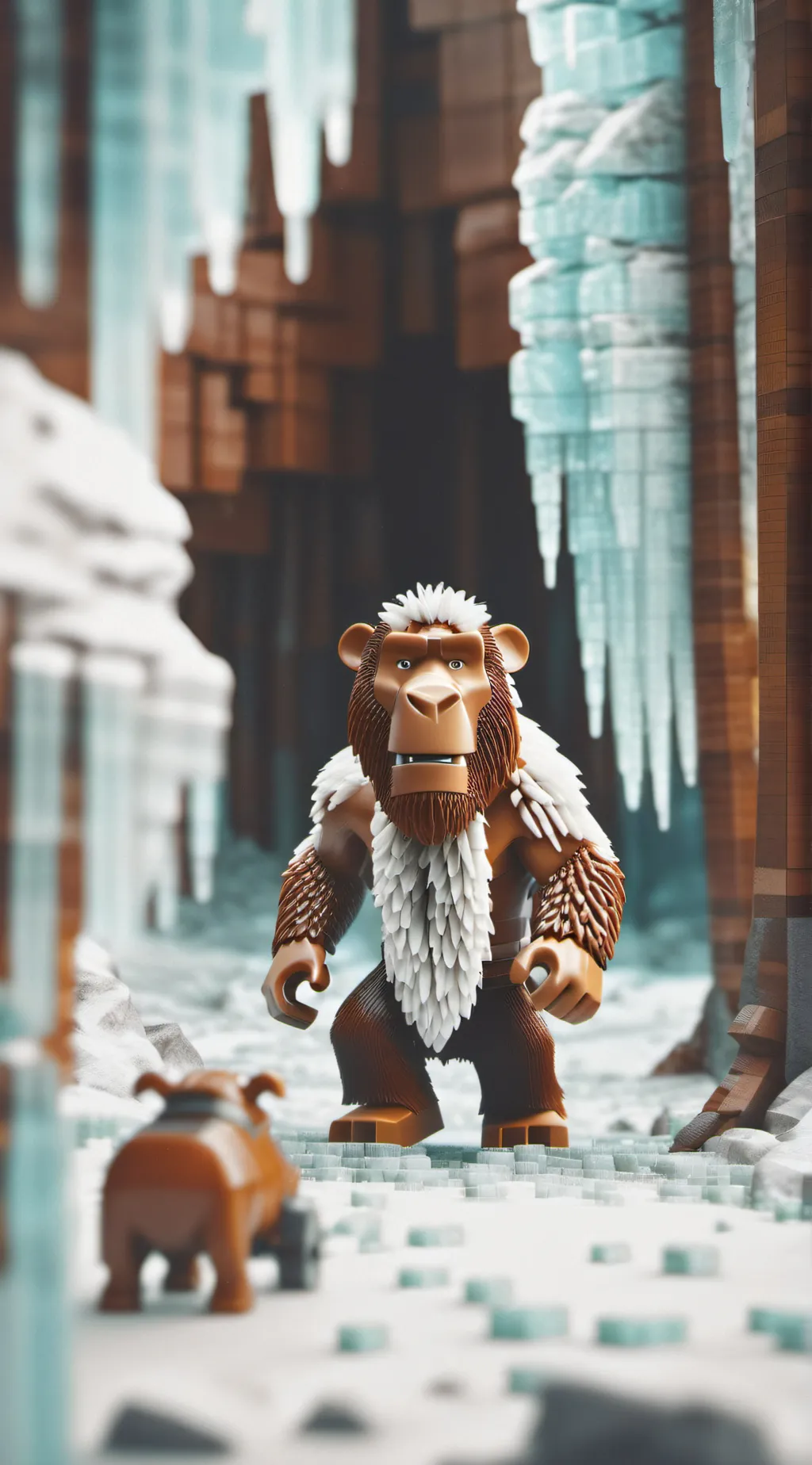 ai character: Lego ice age background