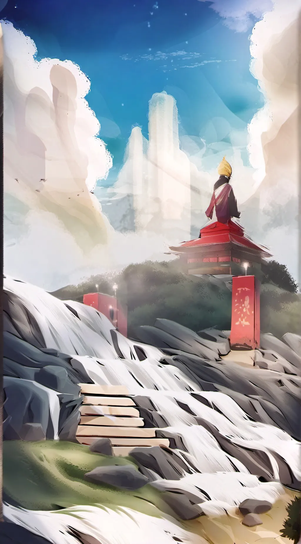 ai character: love at the shrine background