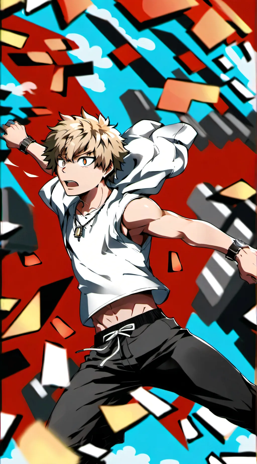 ai character: Bakugo  background