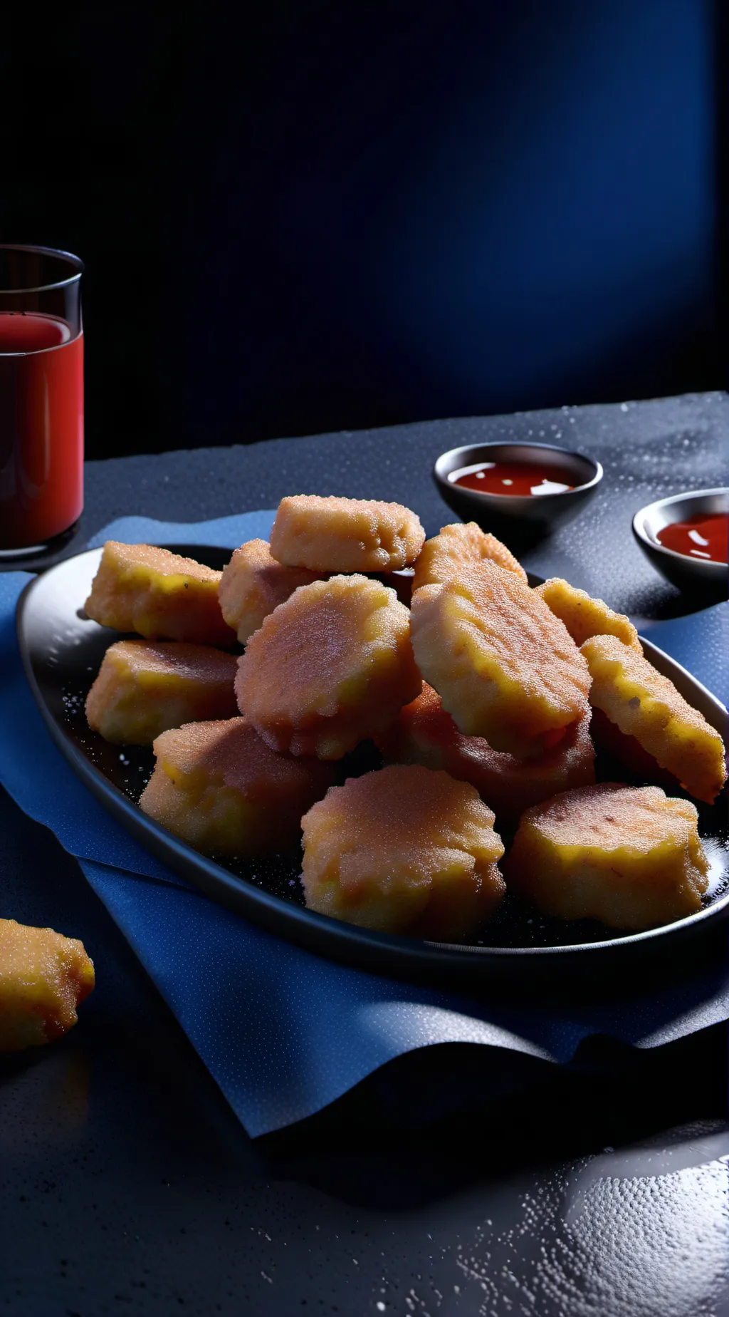 ai character: Chicken nuggets  background