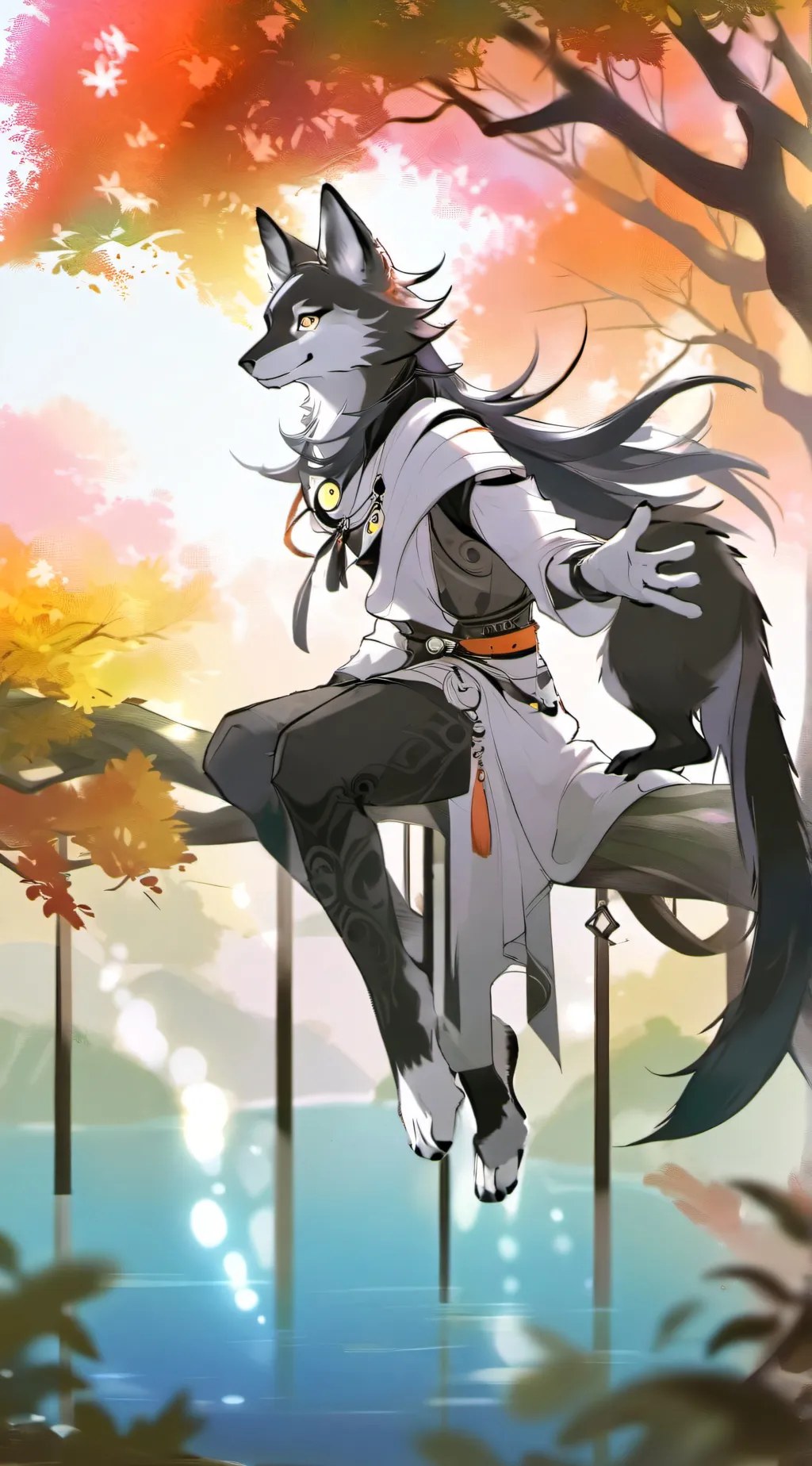 ai character: 🖤✨Cofi✨🤍 background