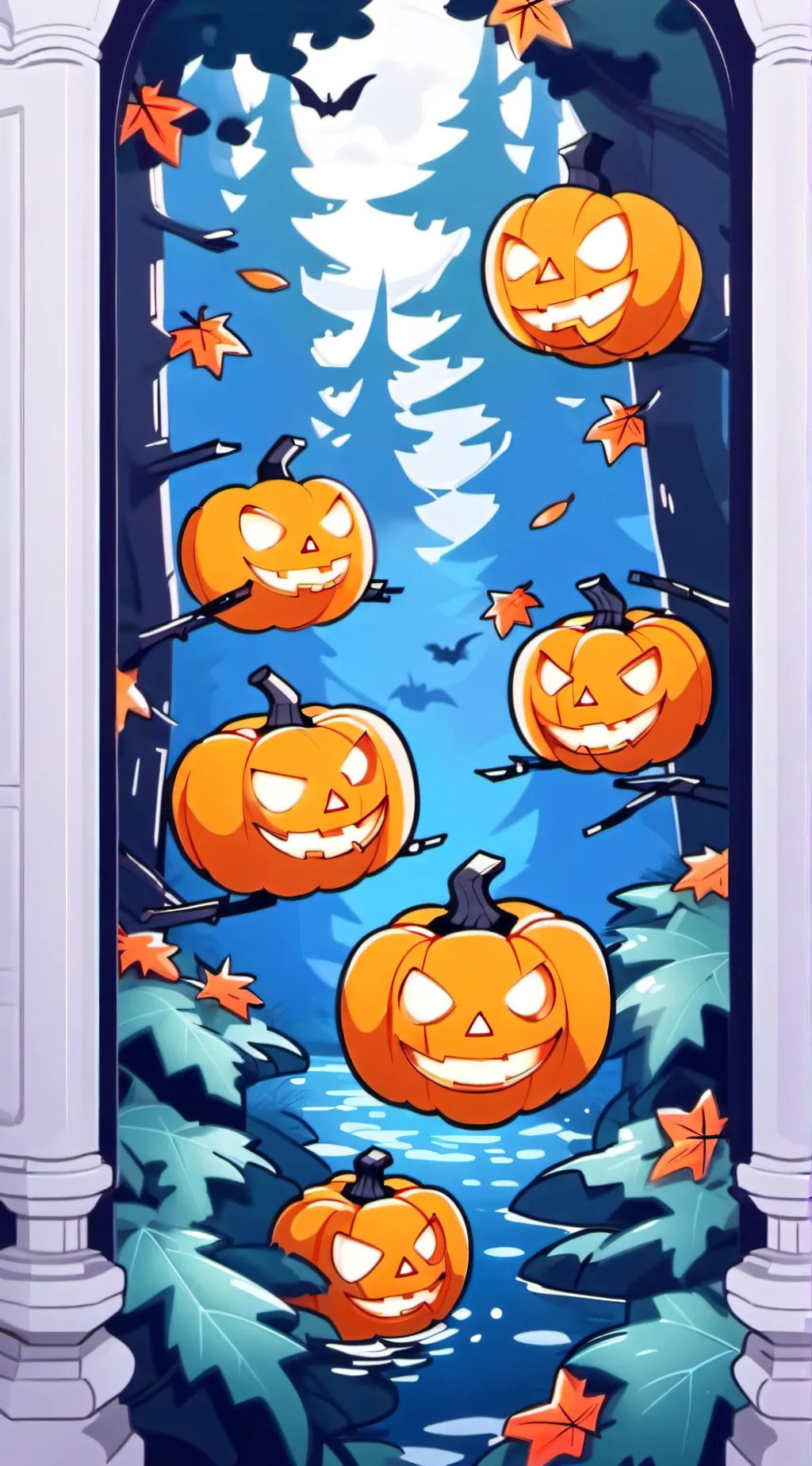 ai character: MD Halloween background