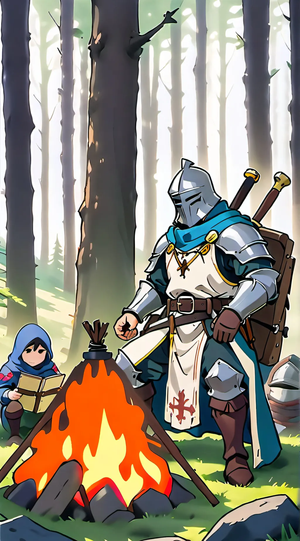 ai character: Take a rest background