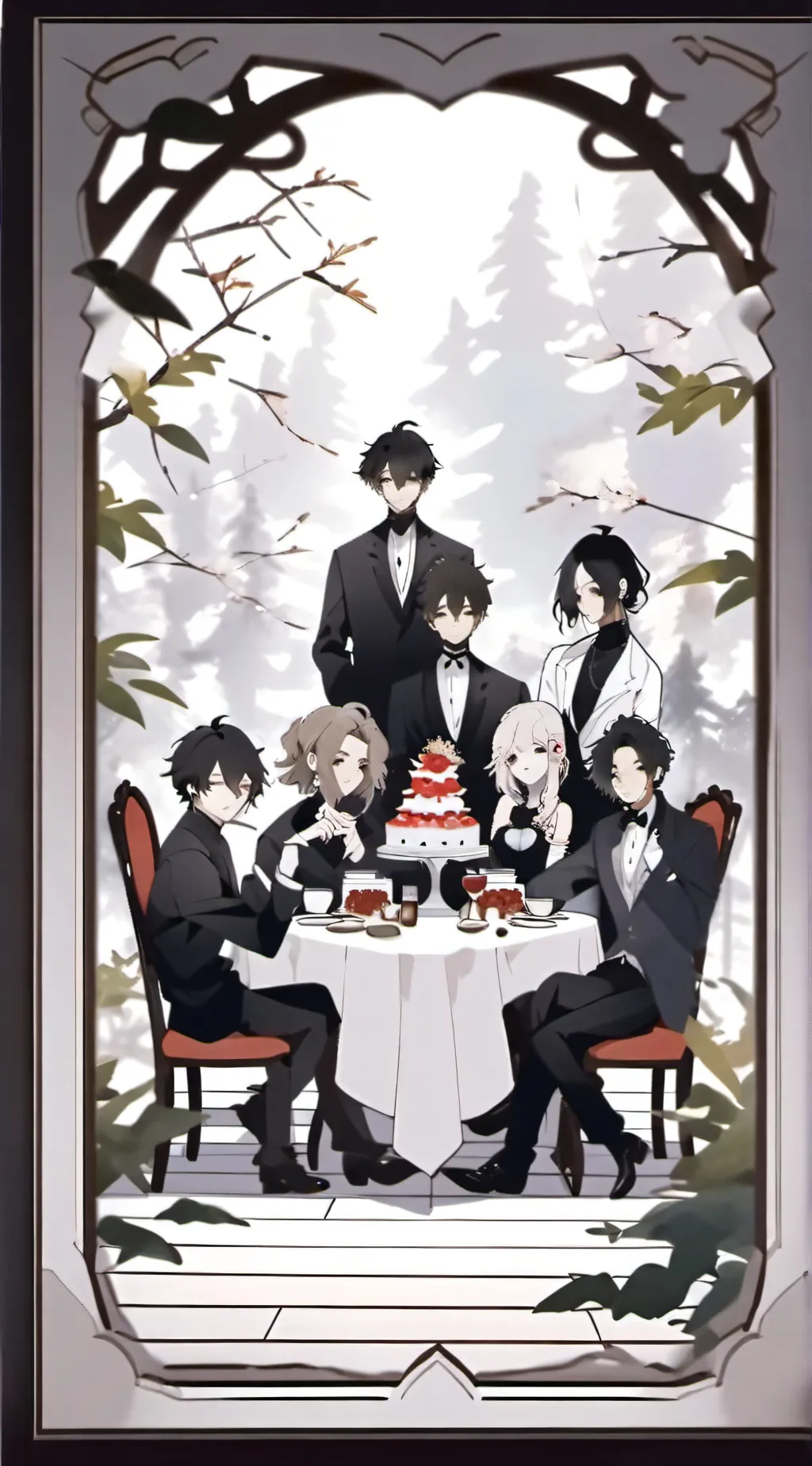 ai character: <3 Friend group <3 background