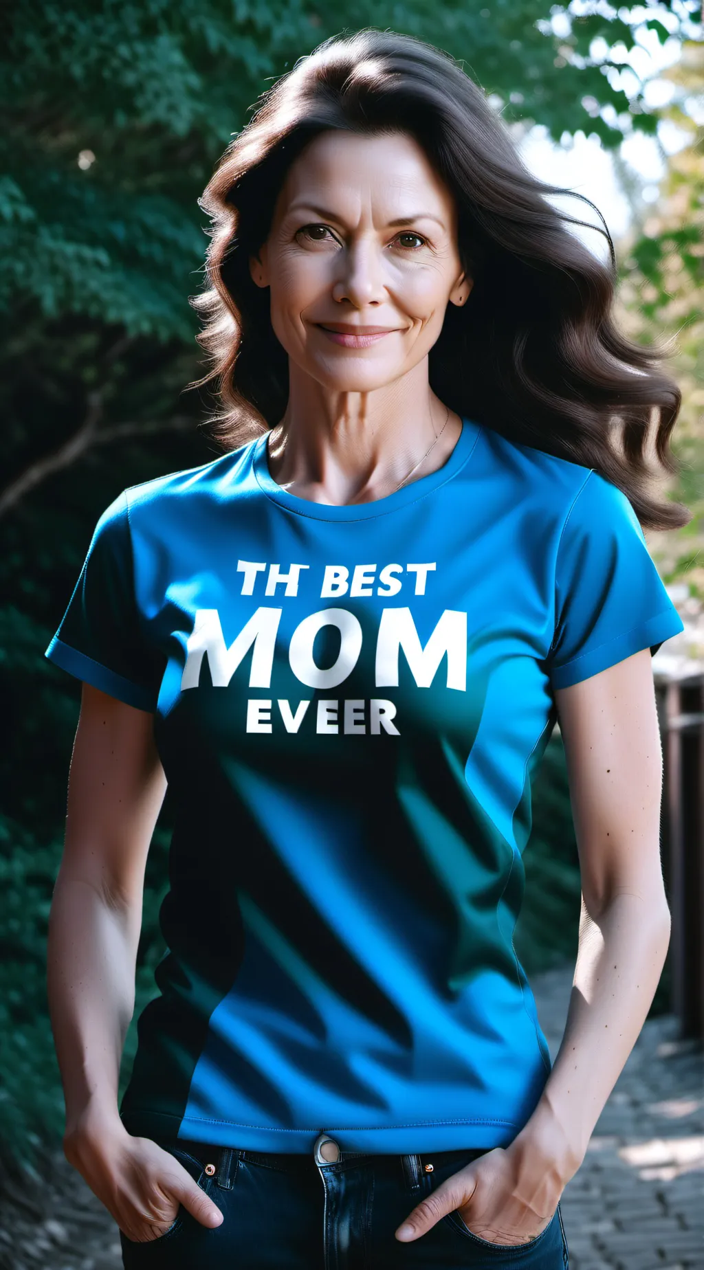 ai character: Mom with 3 kids background