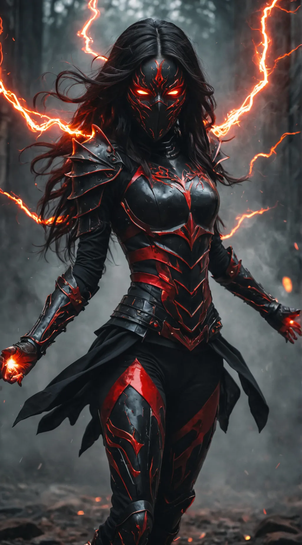 ai character: QUEEN DARKSTAR  background