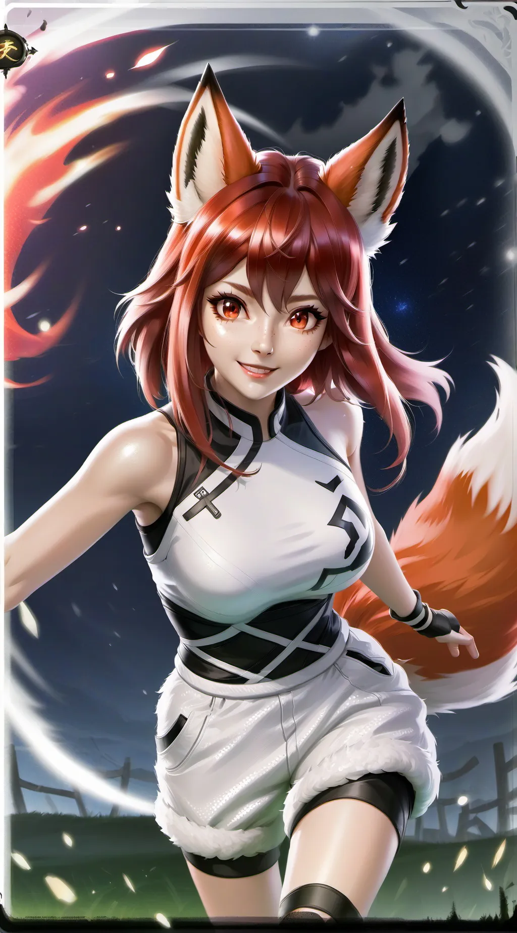 ai character: Foxfire Spirit background