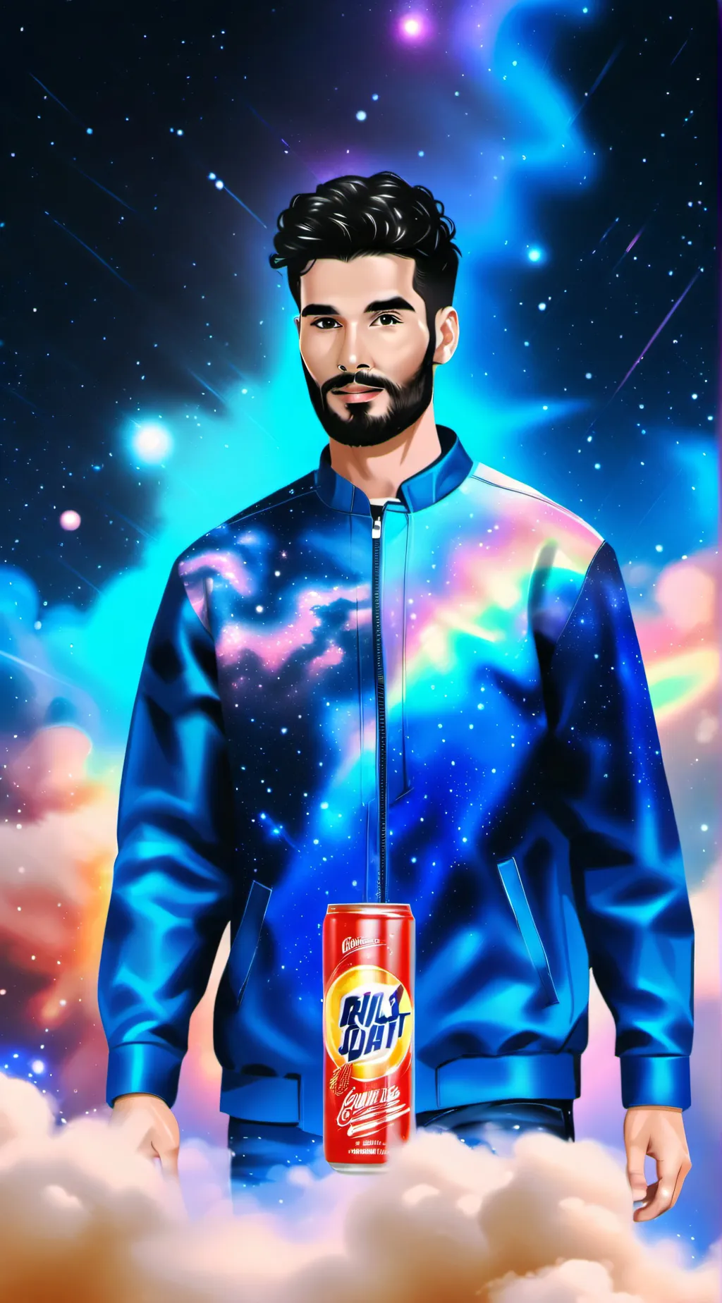 ai character: king of cream background