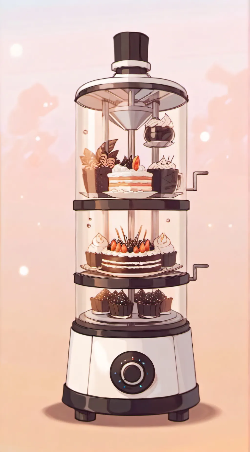 ai character: Magic cake tube  background