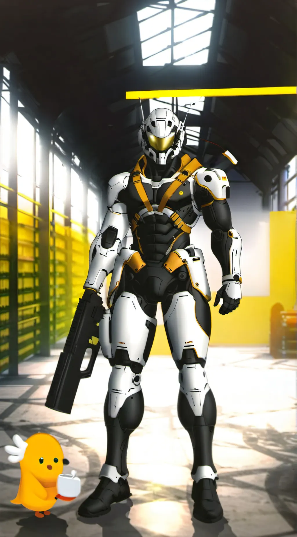 ai character: titan telescope background