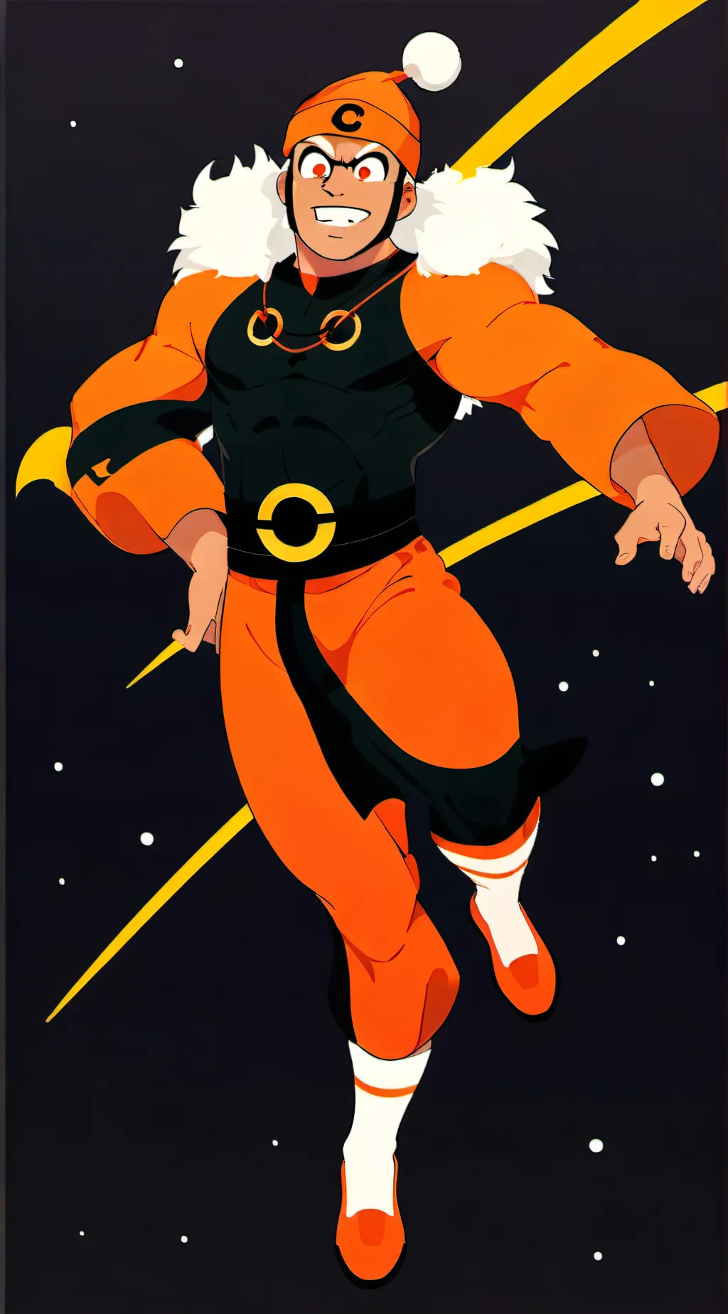 ai character: smiling critters background