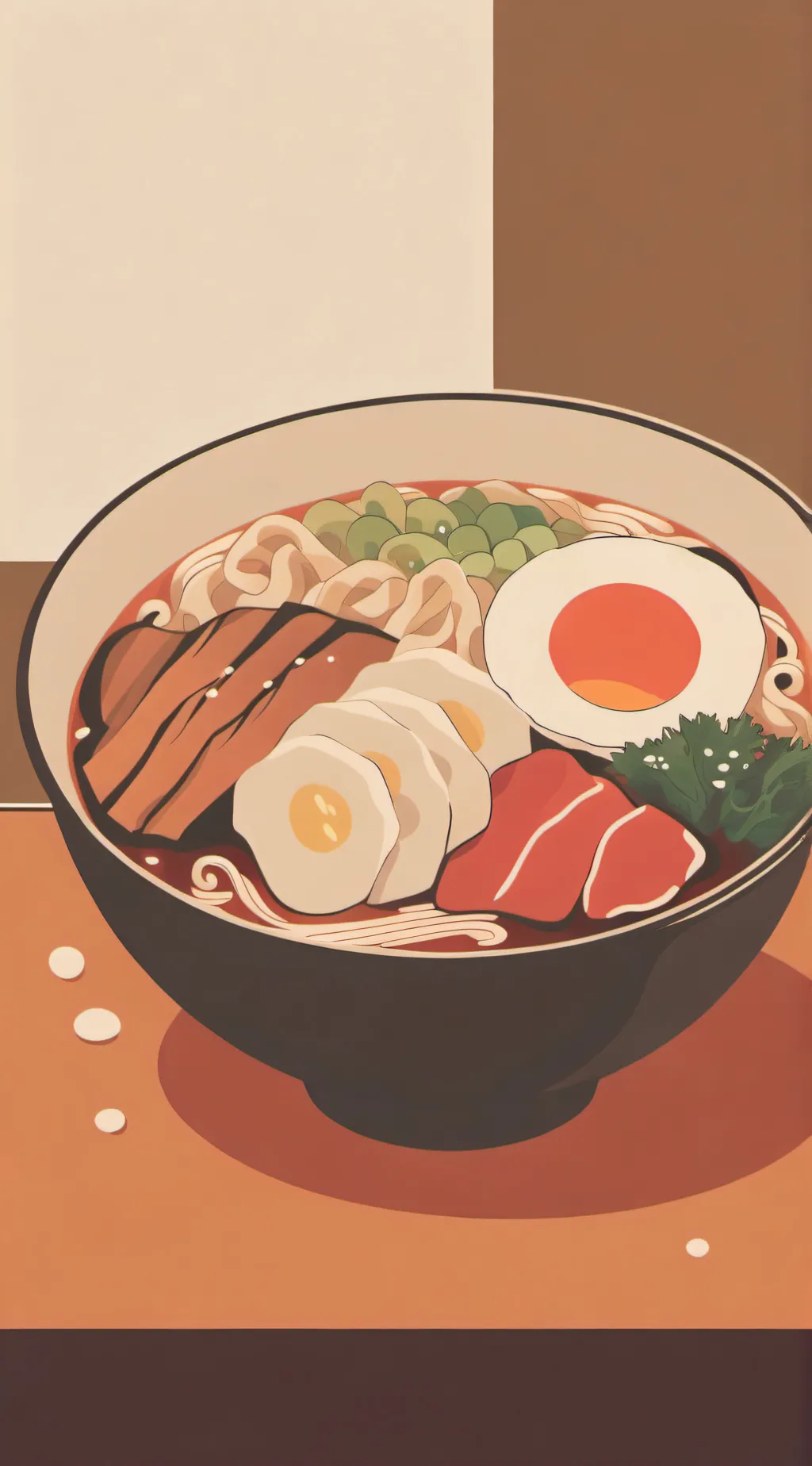 ai character: Infinite Ramen background